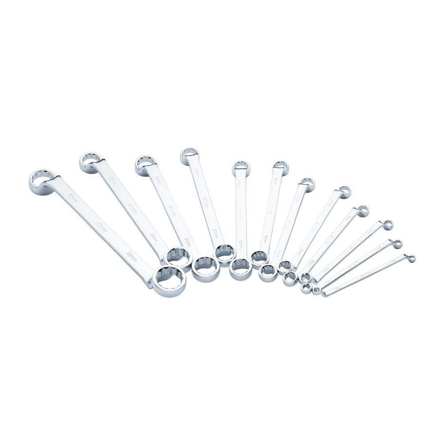 VIGOR 6 x 7 - 30 x 32 mm, Kombinēto uzgriežņu atslēgu komplekts, 12-daļīgs